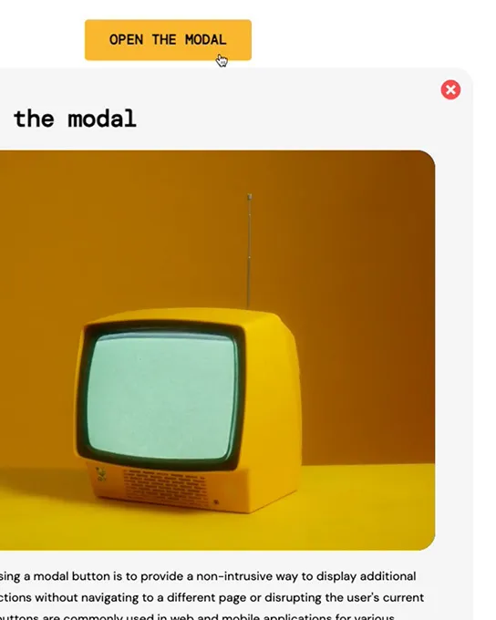 Modal PopUp Video thumbnail